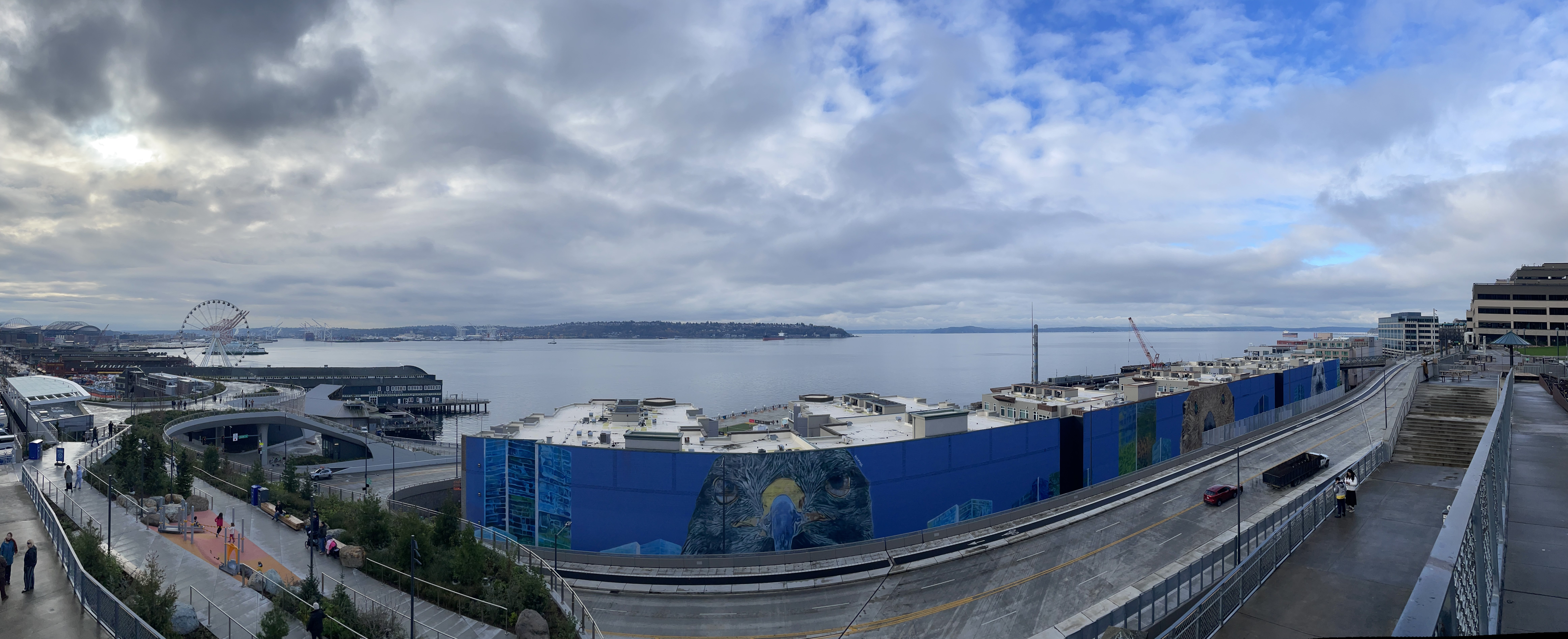 Panorama of sea from Pike Place overview
